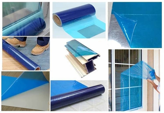 Un buon prezzo. Anti film di superficie di protezione di Scrtach del chiaro PE trasparente blu per Windows e la parete divisoria di vetro in linea
